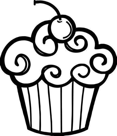 cupcake clipart|cupcake clip art black and white.